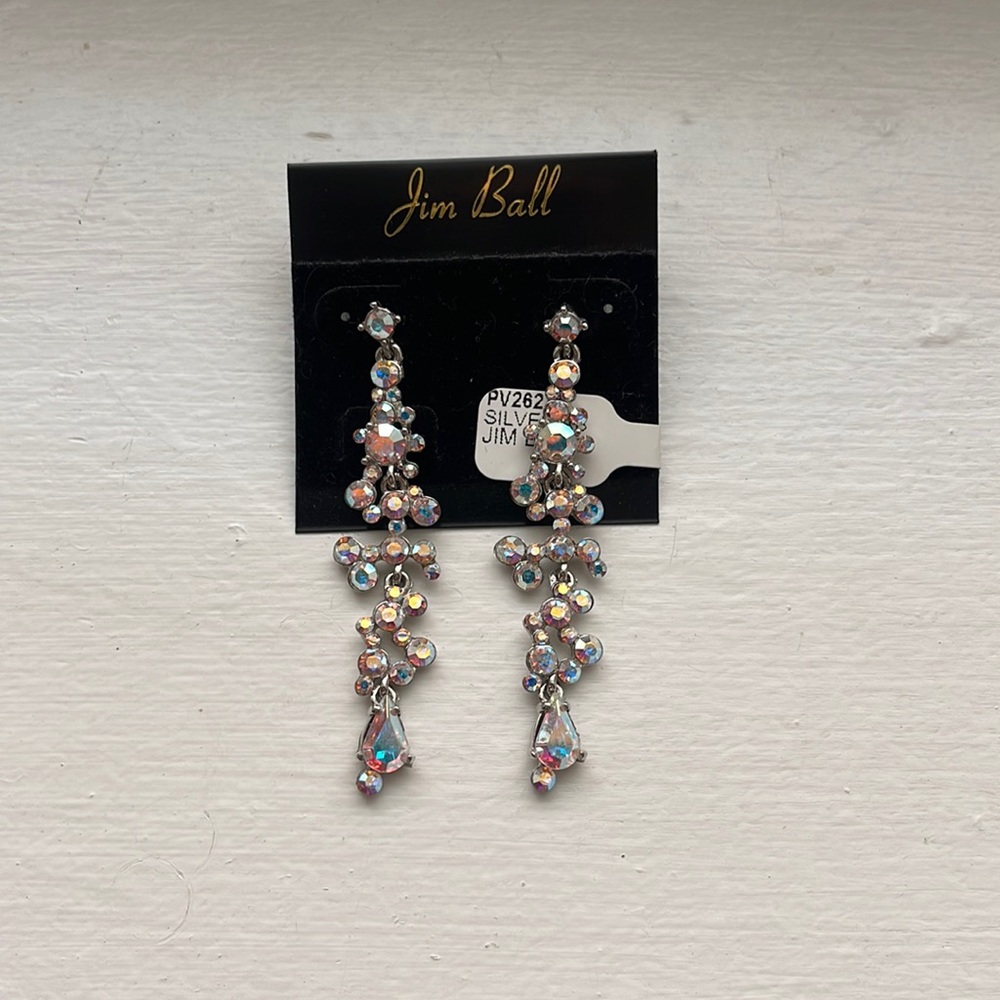 Jim Ball Silver AB Earrings